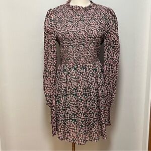 Lulu’s Floral Pink and Black Women's Dress